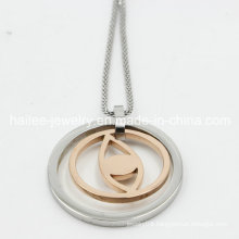 2015 Fashion Stainless Steel Circle Pendant Necklace